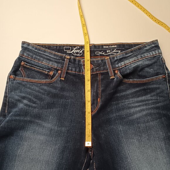Levi's Jeans Size 27/4 Demi Curve Skinny Low Rise Dark Wash - Picture 7 of 9